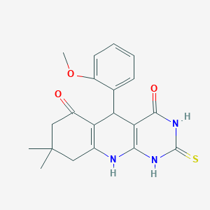 5-(2-methoxyphenyl)-8,8-dimethyl-2-thioxo-2,3,5,8,9,10-hexahydropyrimido[4,5-b]quinoline-4,6(1H,7H)-dione