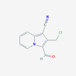 molecular formula C11H7ClN2O B1414811 2-(Chloromethyl)-3-formylindolizine-1-carbonitrile CAS No. 1000932-16-0