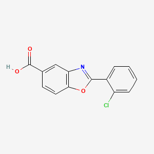 molecular formula C14H8ClNO3 B1414813 2-(2-Chlorophenyl)-1,3-benzoxazole-5-carboxylic acid CAS No. 1018498-30-0