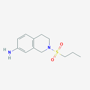 molecular formula C12H18N2O2S B1414815 2-(丙基磺酰基)-1,2,3,4-四氢异喹啉-7-胺 CAS No. 1018288-47-5