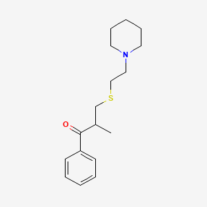 molecular formula C17H25NOS B14148155 2-Methyl-1-phenyl-3-{[2-(piperidin-1-yl)ethyl]sulfanyl}propan-1-one CAS No. 88873-87-4