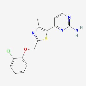 molecular formula C15H13ClN4OS B14148169 4-[2-[(2-Chlorophenoxy)methyl]-4-methyl-1,3-thiazol-5-yl]pyrimidin-2-amine CAS No. 263386-04-5