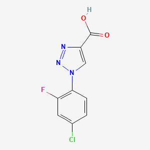 molecular formula C9H5ClFN3O2 B1414817 1-(4-Chloro-2-fluorophenyl)-1H-1,2,3-triazole-4-carboxylic acid CAS No. 1042534-92-8