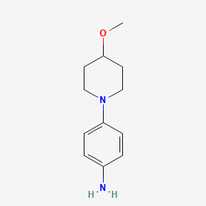 molecular formula C12H18N2O B1414819 4-(4-Methoxypiperidin-1-yl)aniline CAS No. 1018635-74-9