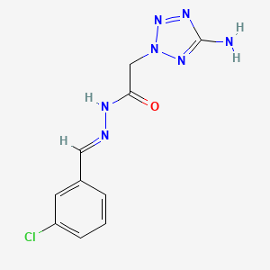 2-(5-amino-2H-tetrazol-2-yl)-N'-[(E)-(3-chlorophenyl)methylidene]acetohydrazide