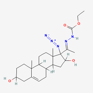 Ethyl (17-azido-3beta,16alpha-dihydroxypregn-5-en-20-ylidene)carbazate