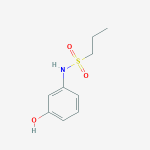 molecular formula C9H13NO3S B1414825 N-(3-羟基苯基)丙烷-1-磺酰胺 CAS No. 1042555-41-8