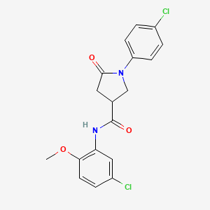 molecular formula C18H16Cl2N2O3 B14148356 N-(5-chloro-2-methoxyphenyl)-1-(4-chlorophenyl)-5-oxopyrrolidine-3-carboxamide CAS No. 876717-01-0