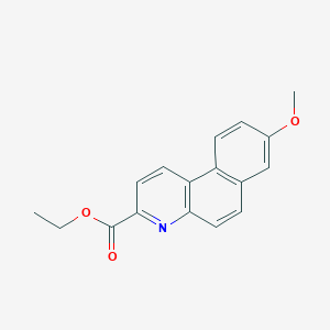 molecular formula C17H15NO3 B14148369 Ethyl 8-methoxybenzo[F]quinoline-3-carboxylate CAS No. 3879-49-0