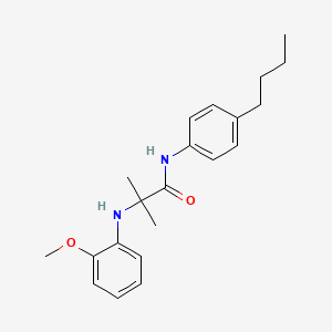 molecular formula C21H28N2O2 B14148382 N-(4-Butylphenyl)-N~2~-(2-methoxyphenyl)-2-methylalaninamide CAS No. 89312-67-4