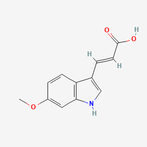 molecular formula C12H11NO3 B1414844 3-(6-Methoxy-1H-indol-3-yl)-acrylic acid CAS No. 1018656-94-4