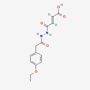 (E)-4-[2-[2-(4-ethoxyphenyl)acetyl]hydrazinyl]-4-oxobut-2-enoic acid