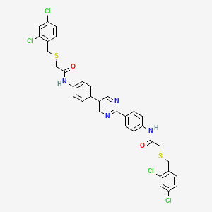 N,N'-(pyrimidine-2,5-diyldibenzene-4,1-diyl)bis{2-[(2,4-dichlorobenzyl)sulfanyl]acetamide}