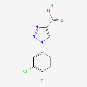 molecular formula C9H5ClFN3O2 B1414856 1-(3-chloro-4-fluorophenyl)-1H-1,2,3-triazole-4-carboxylic acid CAS No. 1039901-95-5