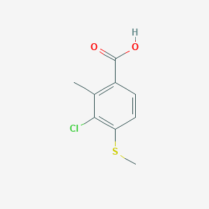 3-Chloro-2-methyl-4-(methylthio)benzoic acid