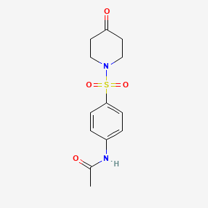 molecular formula C13H16N2O4S B1414858 N-{4-[(4-oxopiperidin-1-yl)sulfonyl]phenyl}acetamide CAS No. 145729-15-3
