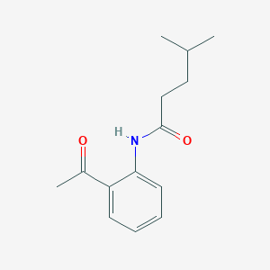 molecular formula C14H19NO2 B1414860 N-(2-乙酰苯基)-4-甲基戊酰胺 CAS No. 1042640-27-6