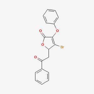 2(5H)-Furanone, 4-bromo-5-(2-oxo-2-phenylethyl)-3-phenoxy-