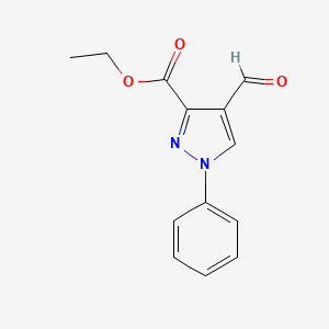 molecular formula C13H12N2O3 B1414864 ethyl 4-formyl-1-phenyl-1H-pyrazole-3-carboxylate CAS No. 1156510-01-8
