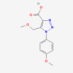 molecular formula C12H13N3O4 B1414865 5-(甲氧基甲基)-1-(4-甲氧基苯基)-1H-1,2,3-三唑-4-羧酸 CAS No. 1049119-89-2