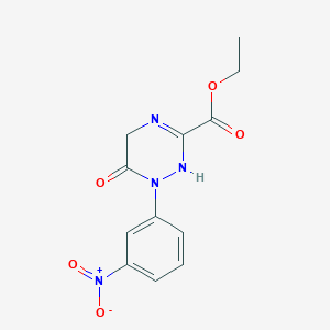 molecular formula C12H12N4O5 B1414868 1-(3-硝基苯基)-6-氧代-1,4,5,6-四氢-1,2,4-三嗪-3-羧酸乙酯 CAS No. 1049874-06-7