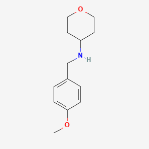 molecular formula C13H19NO2 B1414870 N-[(4-methoxyphenyl)methyl]oxan-4-amine CAS No. 1157012-81-1