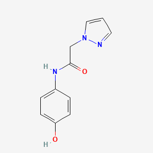 molecular formula C11H11N3O2 B1414873 N-(4-hydroxyphenyl)-2-(1H-pyrazol-1-yl)acetamide CAS No. 1152836-90-2