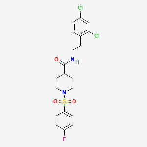 N-[2-(2,4-dichlorophenyl)ethyl]-1-[(4-fluorophenyl)sulfonyl]piperidine-4-carboxamide