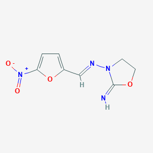 3-[(E)-(5-nitrofuran-2-yl)methylideneamino]-1,3-oxazolidin-2-imine