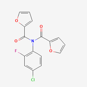 N-(4-chloro-2-fluorophenyl)-N-(furan-2-ylcarbonyl)furan-2-carboxamide