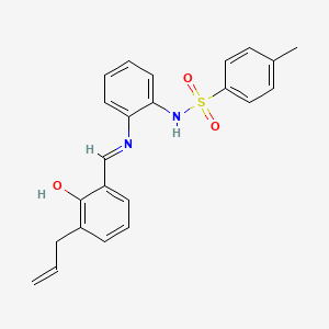 molecular formula C23H22N2O3S B14148827 N-(2-(3-allyl-2-hydroxybenzylideneamino)phenyl)-4-methylbenzenesulfonamide CAS No. 28857-01-4