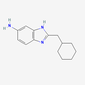 molecular formula C14H19N3 B1414886 2-(cyclohexylmethyl)-1H-1,3-benzodiazol-5-amine CAS No. 1042640-89-0