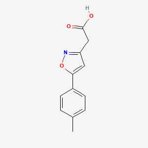 molecular formula C12H11NO3 B1414888 [5-(4-Methylphenyl)isoxazol-3-yl]acetic acid CAS No. 1018663-09-6