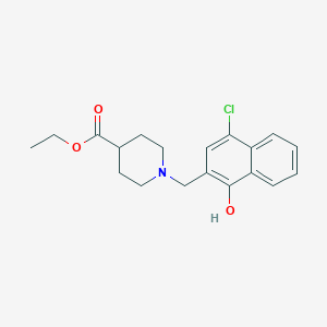 Ethyl 1-[(4-chloro-1-hydroxynaphthalen-2-yl)methyl]piperidine-4-carboxylate