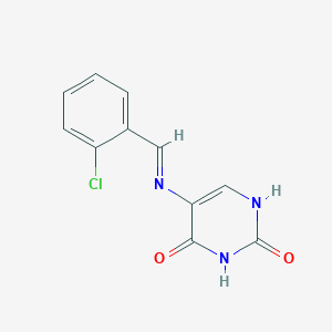 5-{(E)-[(2-Chlorophenyl)methylidene]amino}pyrimidine-2,4(1H,3H)-dione