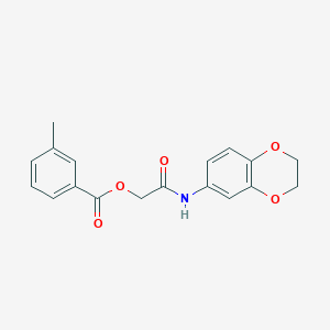 [2-(2,3-Dihydro-1,4-benzodioxin-6-ylamino)-2-oxoethyl] 3-methylbenzoate