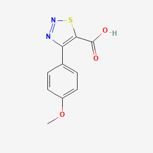 molecular formula C10H8N2O3S B1414904 4-(4-Methoxyphenyl)-1,2,3-thiadiazole-5-carboxylic acid CAS No. 340260-31-3