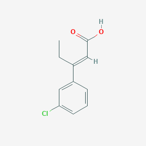 molecular formula C11H11ClO2 B1414905 3-(3-氯苯基)戊-2-烯酸 CAS No. 1049160-96-4
