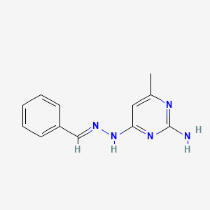 molecular formula C12H13N5 B14149060 4-[(2E)-2-benzylidenehydrazinyl]-6-methylpyrimidin-2-amine 