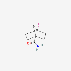 molecular formula C8H12FNO B14149062 4-Fluorobicyclo[2.2.1]heptane-1-carboxamide CAS No. 88888-22-6