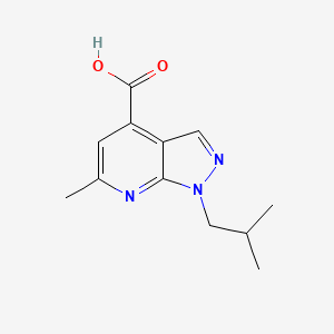 molecular formula C12H15N3O2 B14149070 1-Isobutyl-6-methyl-1H-pyrazolo[3,4-B]pyridine-4-carboxylic acid CAS No. 934062-78-9