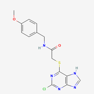 2-[(2-chloro-7H-purin-6-yl)sulfanyl]-N-(4-methoxybenzyl)acetamide