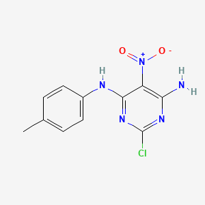 2-chloro-N-(4-methylphenyl)-5-nitropyrimidine-4,6-diamine