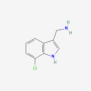 molecular formula C9H9ClN2 B1414908 (7-chloro-1H-indol-3-yl)methanamine CAS No. 887581-96-6
