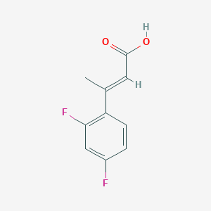 molecular formula C10H8F2O2 B1414911 3-(2,4-Difluorophenyl)but-2-enoic acid CAS No. 1049158-14-6
