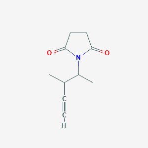 molecular formula C10H13NO2 B14149125 1-(3-Methylpent-4-yn-2-yl)pyrrolidine-2,5-dione CAS No. 89017-50-5