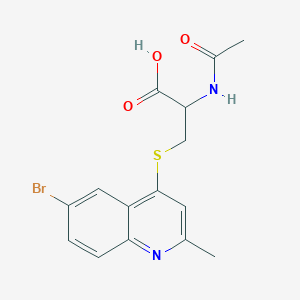 2-Acetamido-3-(6-bromo-2-methylquinolin-4-yl)sulfanylpropanoic acid