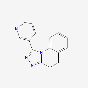 molecular formula C15H12N4 B14149130 1-(Pyridin-3-yl)-4,5-dihydro[1,2,4]triazolo[4,3-a]quinoline 