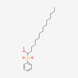 (1-Methoxypentadecane-1-sulfonyl)benzene