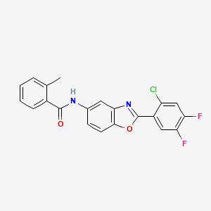 molecular formula C21H13ClF2N2O2 B14149145 N-[2-(2-chloro-4,5-difluorophenyl)-1,3-benzoxazol-5-yl]-2-methylbenzamide CAS No. 528831-31-4